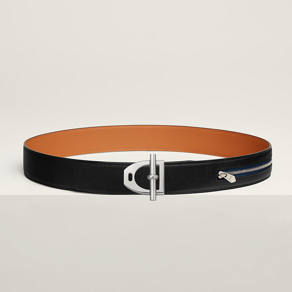Paire D'étriers Hobbles Martin En Cuir Lisse Marron, Inox, Neuf Sous Emballage