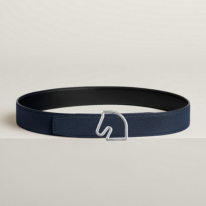 Boucle de ceinture Tête de Cheval & Cuir de ceinture réversible 38 mm