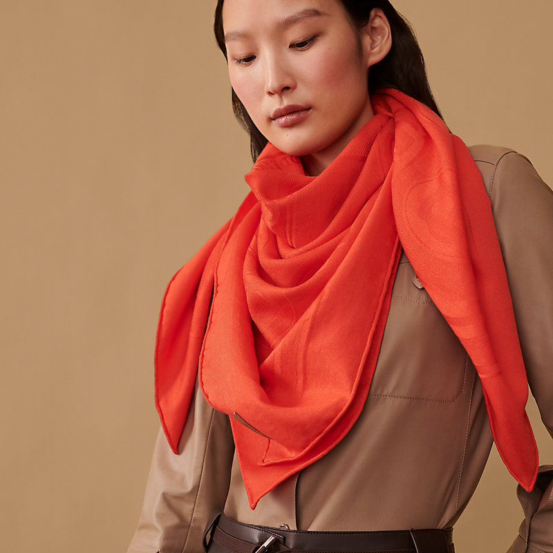 Shop Louis Vuitton 2023 SS Wool Silk Logo Knit & Fur Scarves
