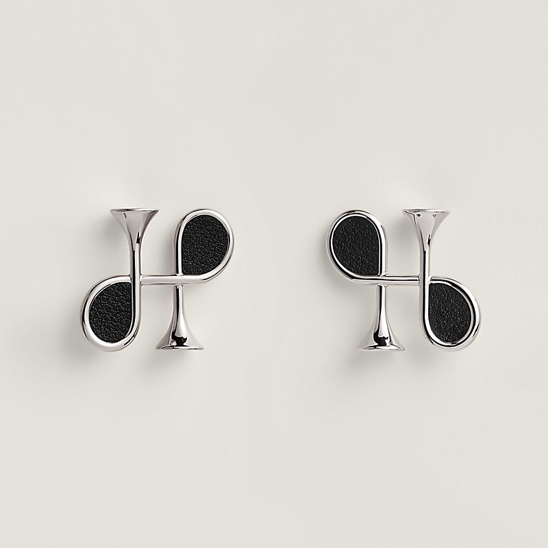 【HERMES】★Boucles d'oreilles Cor H ピアス HERMES∽Boucles d'oreilles Cor H コルH ピアス∽パリ安速達☆