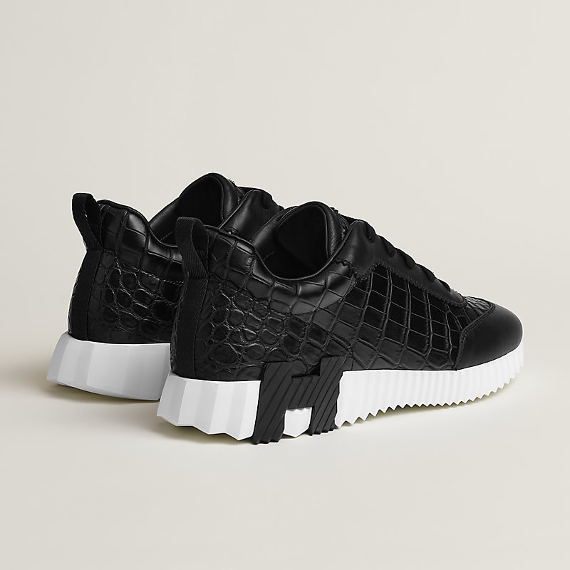HERMES 最新作 軽量スニーカー 厚底 ロゴ シルク 白黒 Bouncing Bouncing sneaker | Hermès Hong Kong SAR