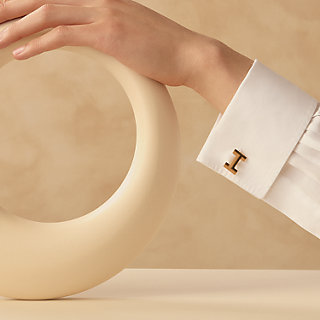 Boutons de manchettes H au Carré | Hermès France