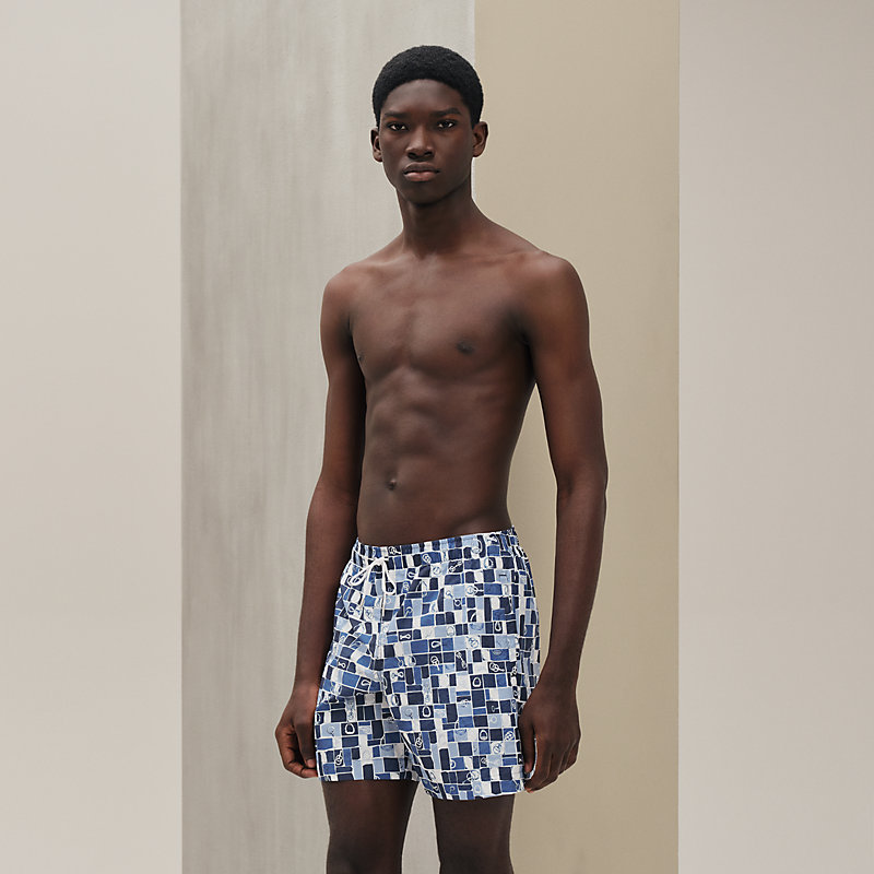 Boxer de bain « Mosaïque Equestre »
