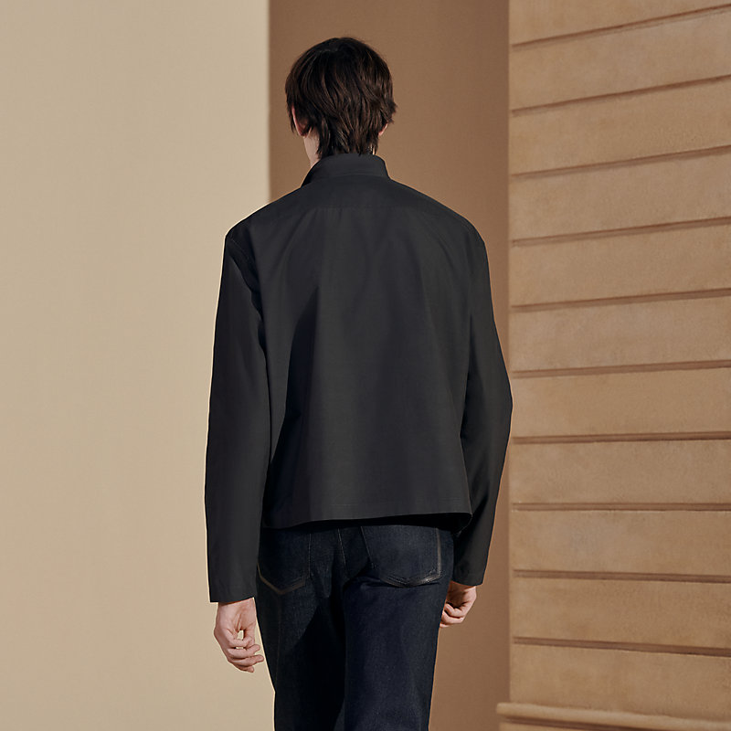 Boxy fit jacket shirt with Madison collar | Hermès Macau SAR