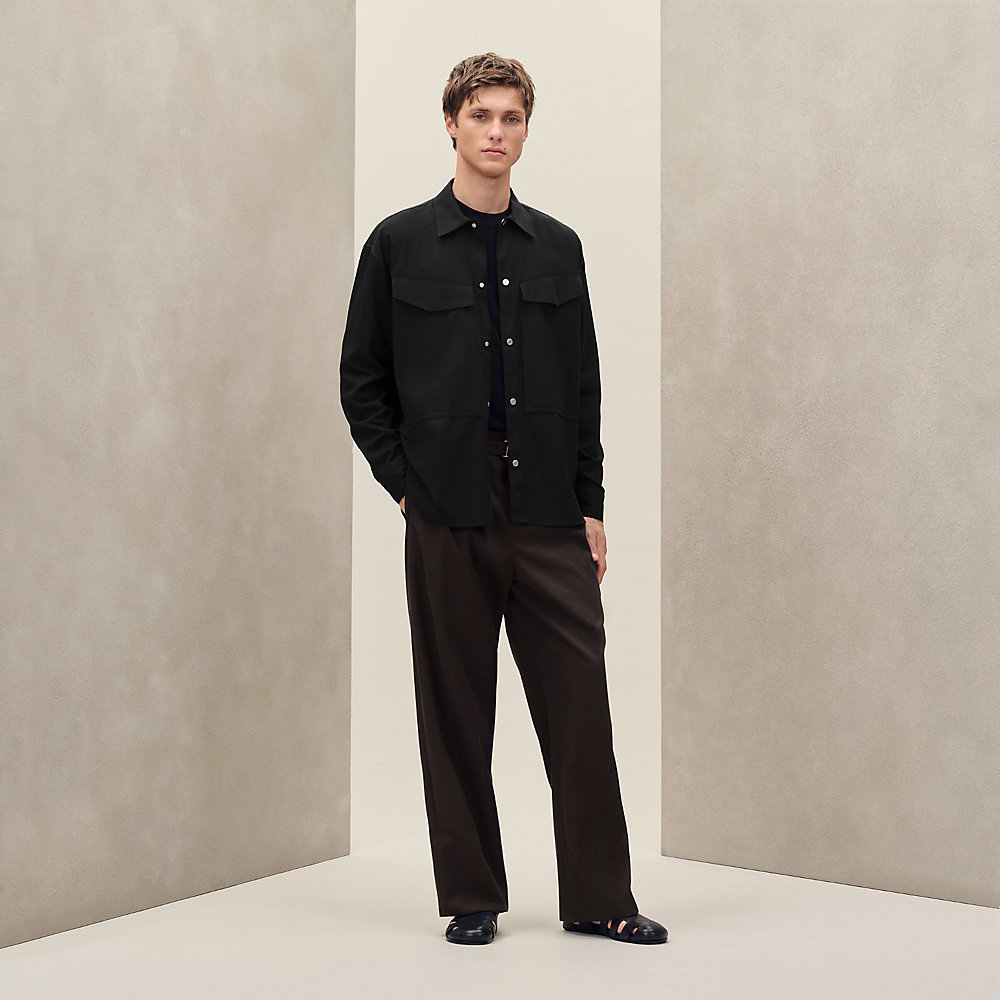 Boxy fit overshirt | Hermès Singapore