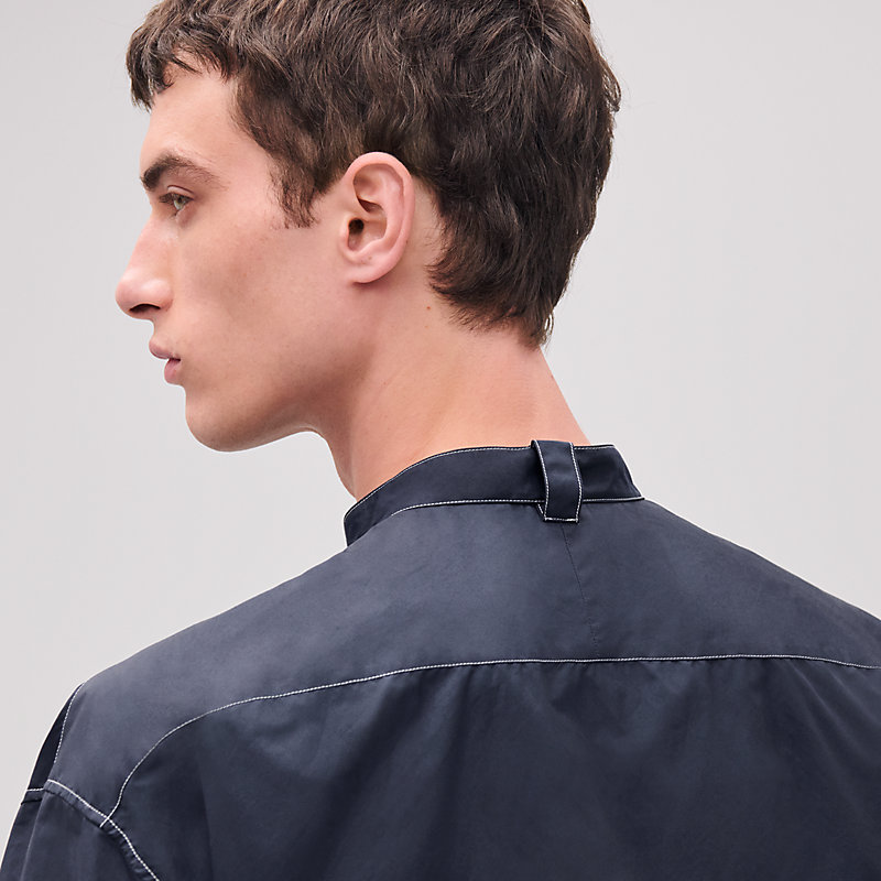 Boxy fit shirt with Marius collar | Hermès Macau SAR