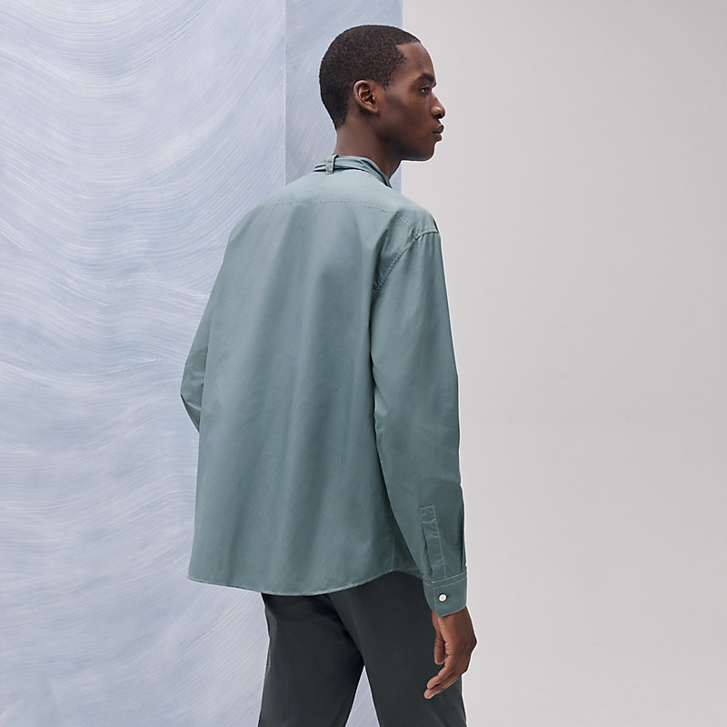 Boxy fit shirt with Marius collar | Hermès UK