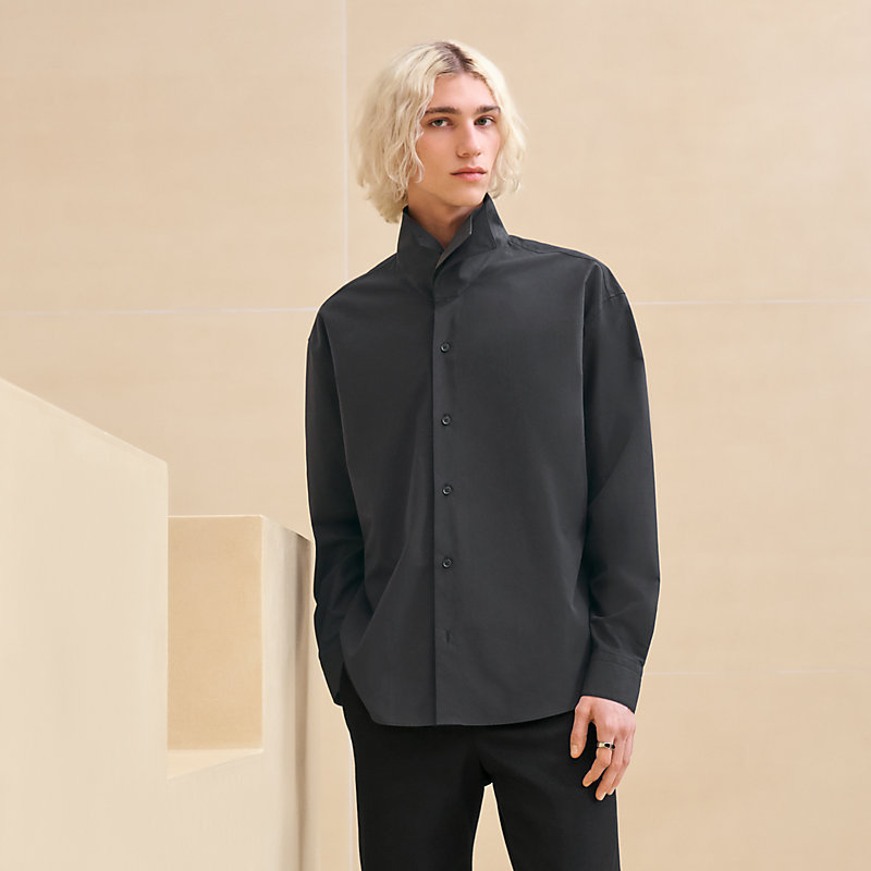 Boxy fit shirt with twin collar | Hermès Macau SAR 