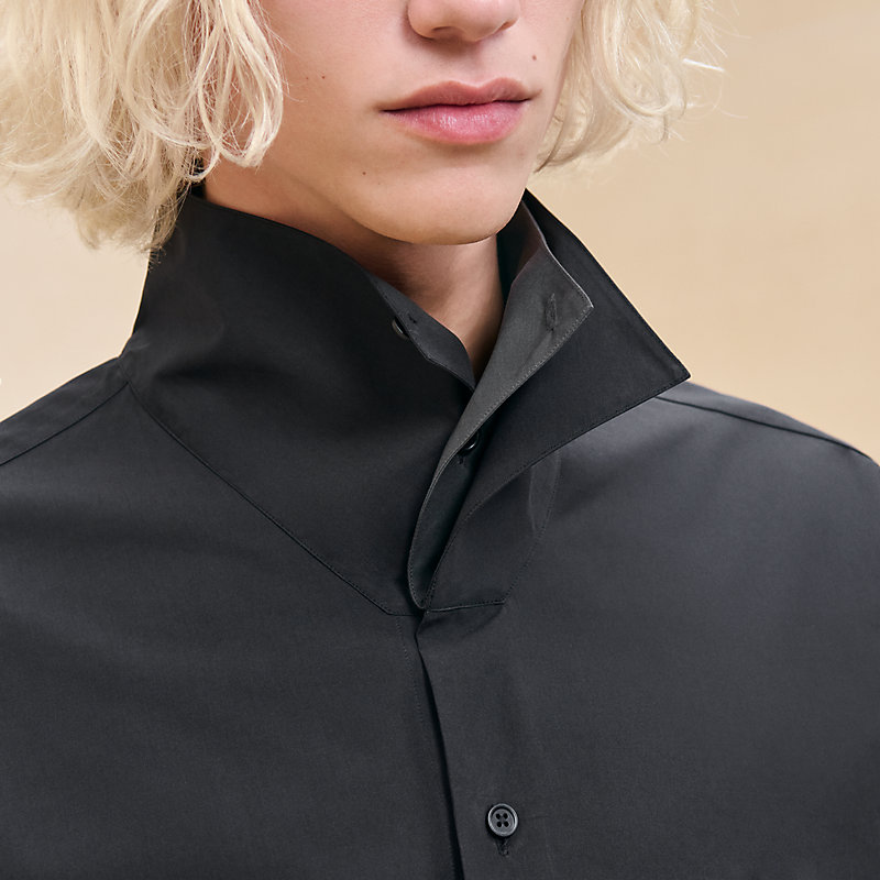 Boxy fit shirt with twin collar | Hermès Macau SAR