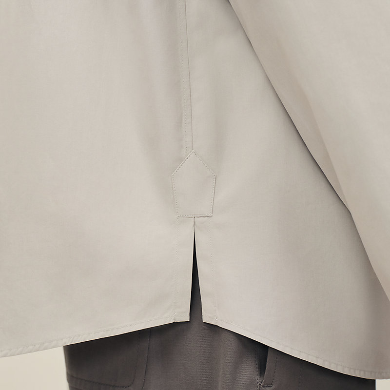 Boxy fit shirt with vareuse collar