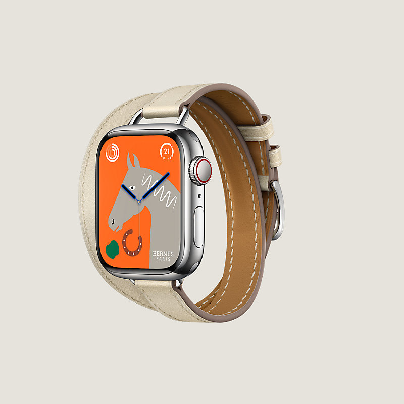 Bracelet Apple Watch Hermès Double Tour 41 mm Attelage | Hermès Canada