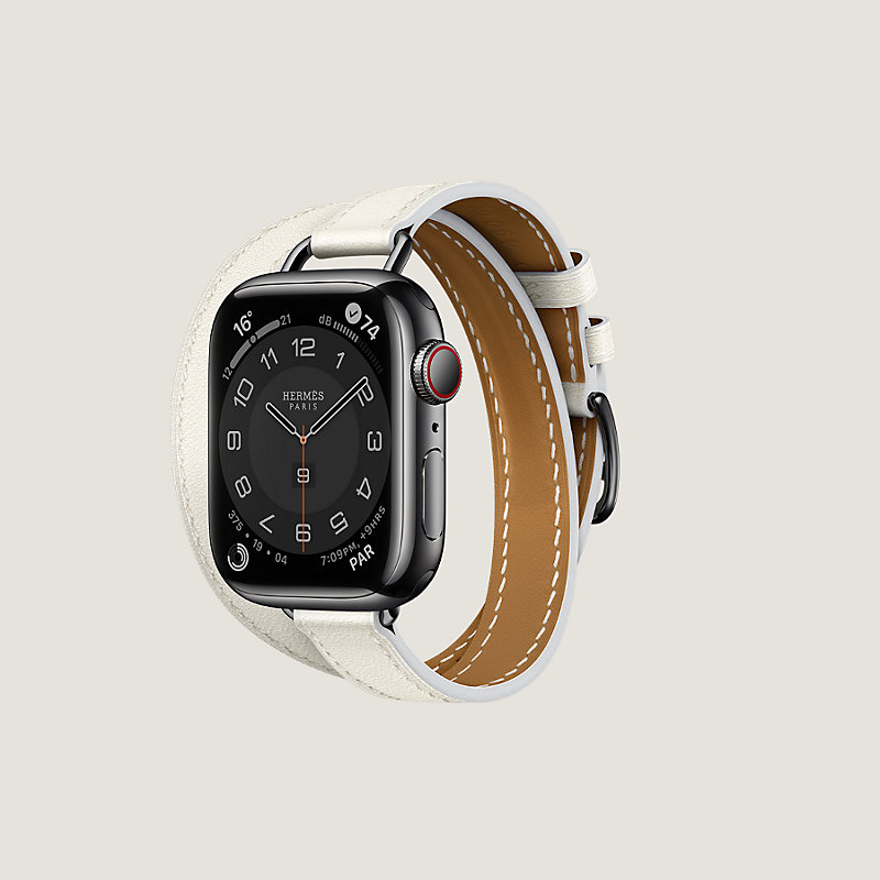 Bracelet Apple Watch Hermès Double Tour 41&nbsp;mm Attelage