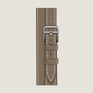 Bracelet Apple Watch Hermès Double Tour 42 mm Attelage - Beige