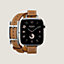 Bracelet Apple Watch Hermès Double Tour 42&nbsp;mm Hapi Attelage, Vue: vue de face, front, vue 4 sur 4