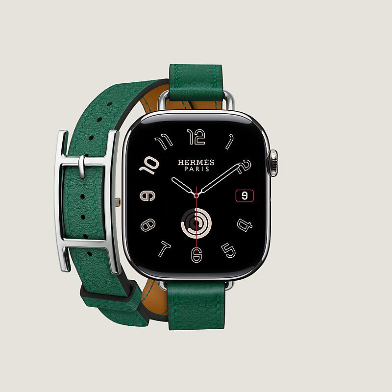 Bracelet Apple Watch Hermès Double Tour 42&nbsp;mm Hapi Attelage