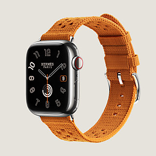 Bracelet Apple Watch Hermès Simple Tour 41 mm Tricot - Orange