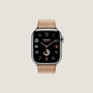 【HERMES】Bracelet Apple Watch 42 mm バンド Noir Ecru Series 10 case & Band Apple Watch Hermès Single Tour 42 mm