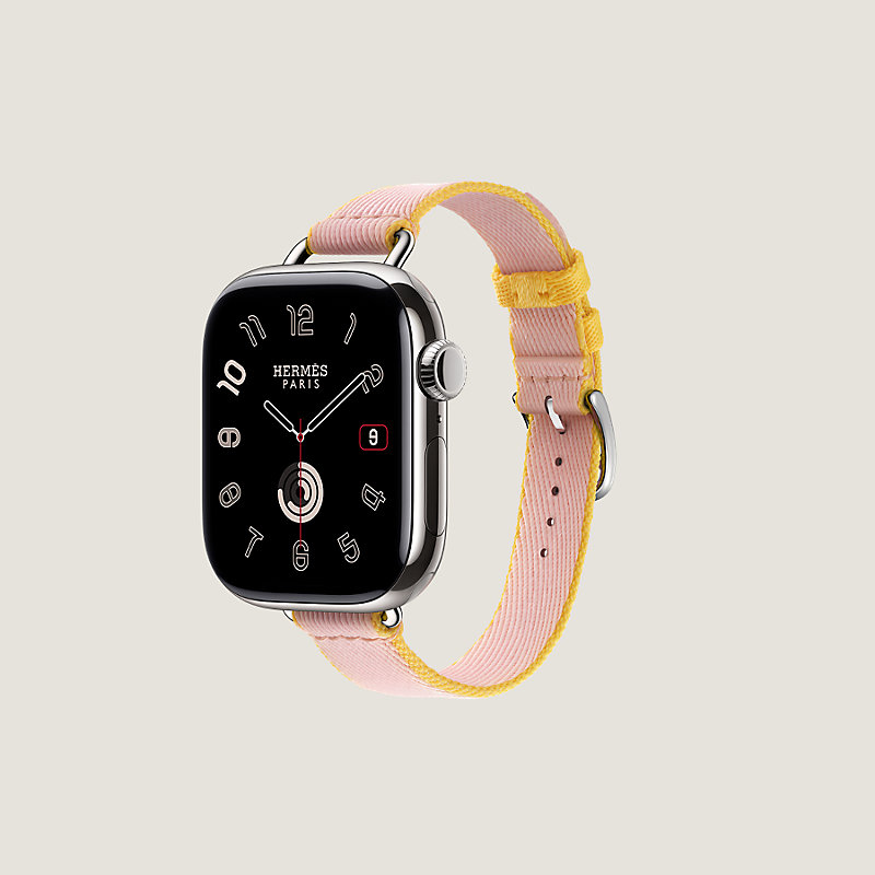 Bracelet Apple Watch Hermès Simple Tour 42&nbsp;mm Twill Jump Attelage