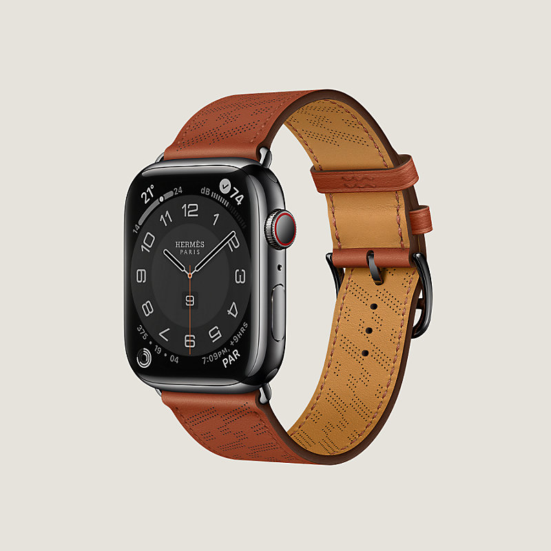 Bracelet Apple Watch Hermès Simple Tour 45 mm H Diagonal