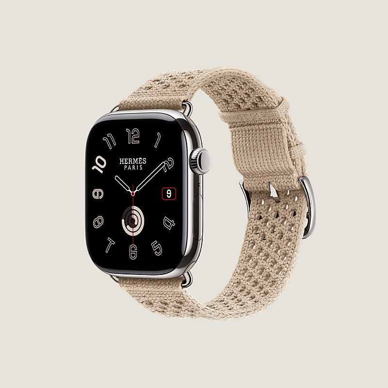 Bracelet Apple Watch Hermès Simple Tour 46&nbsp;mm Néo Tricot