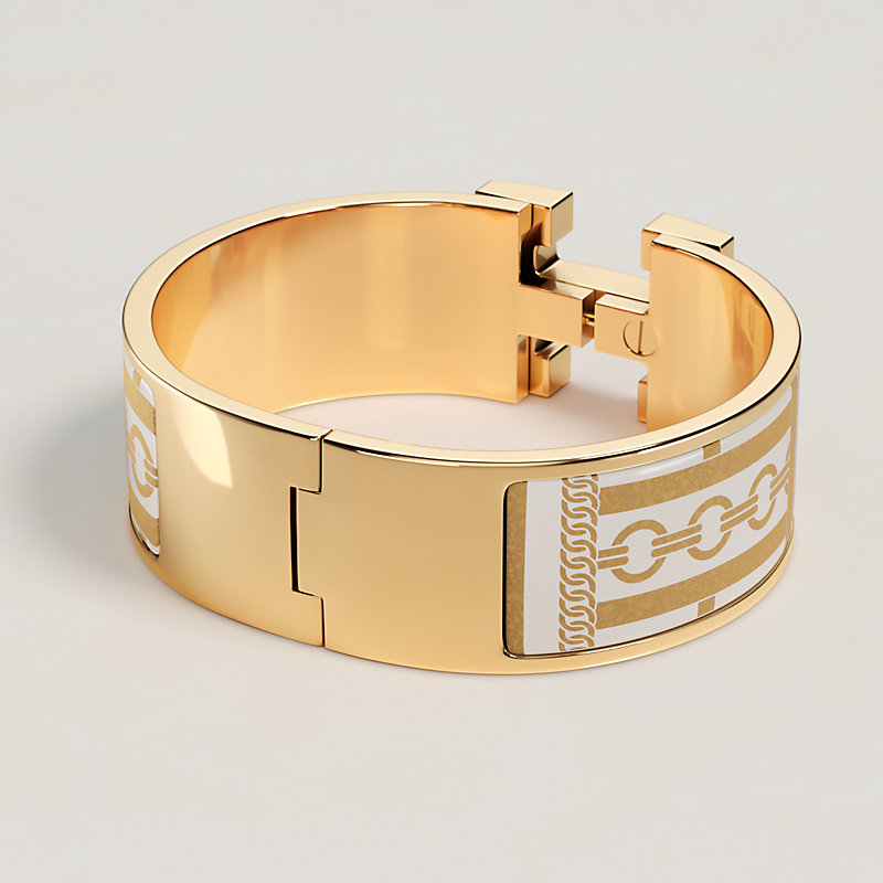 Bracelet Clic Clac H Tartan & Chaînes Obliques, Vue: , vue 3 sur 3