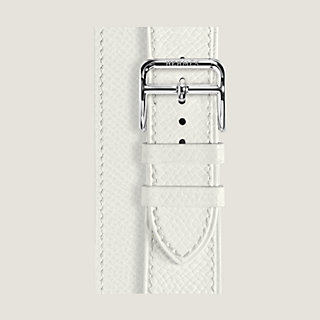 Bracelet De Montre HERMÈS Cape Cod 19 Mm Jaune En Cuir - Largeur 19x17 Mm - Occasion