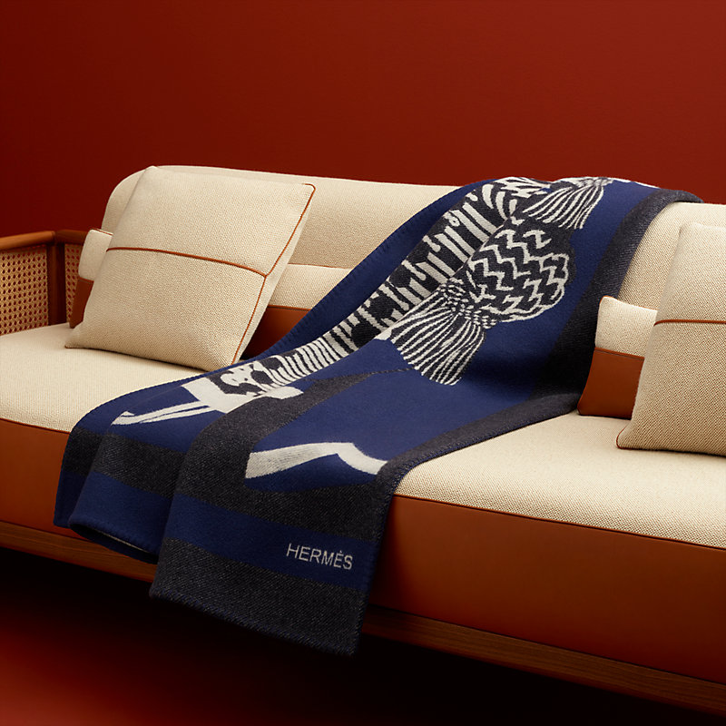 hermes blanket and cushions