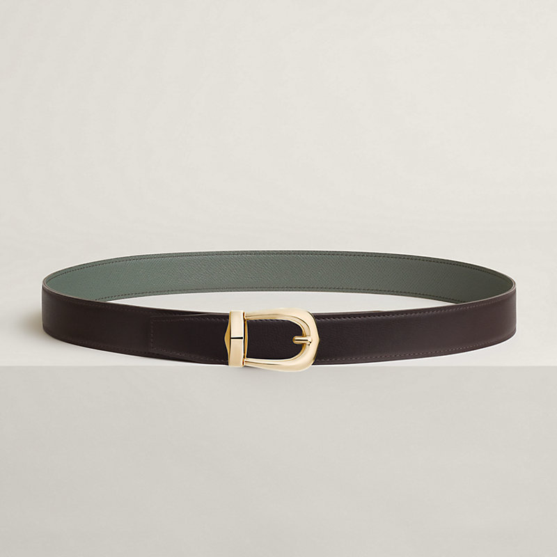 エルメス　ベルト HERMES エルメス ベルト Hベルト ブラック/グリ/シルバー金具