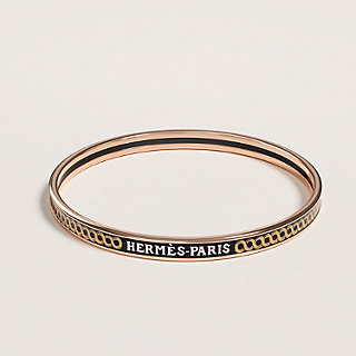 アクセサリー Hermes leather bangles Authentic Hermes Medor Studs Bangle Bracelet orange Leather