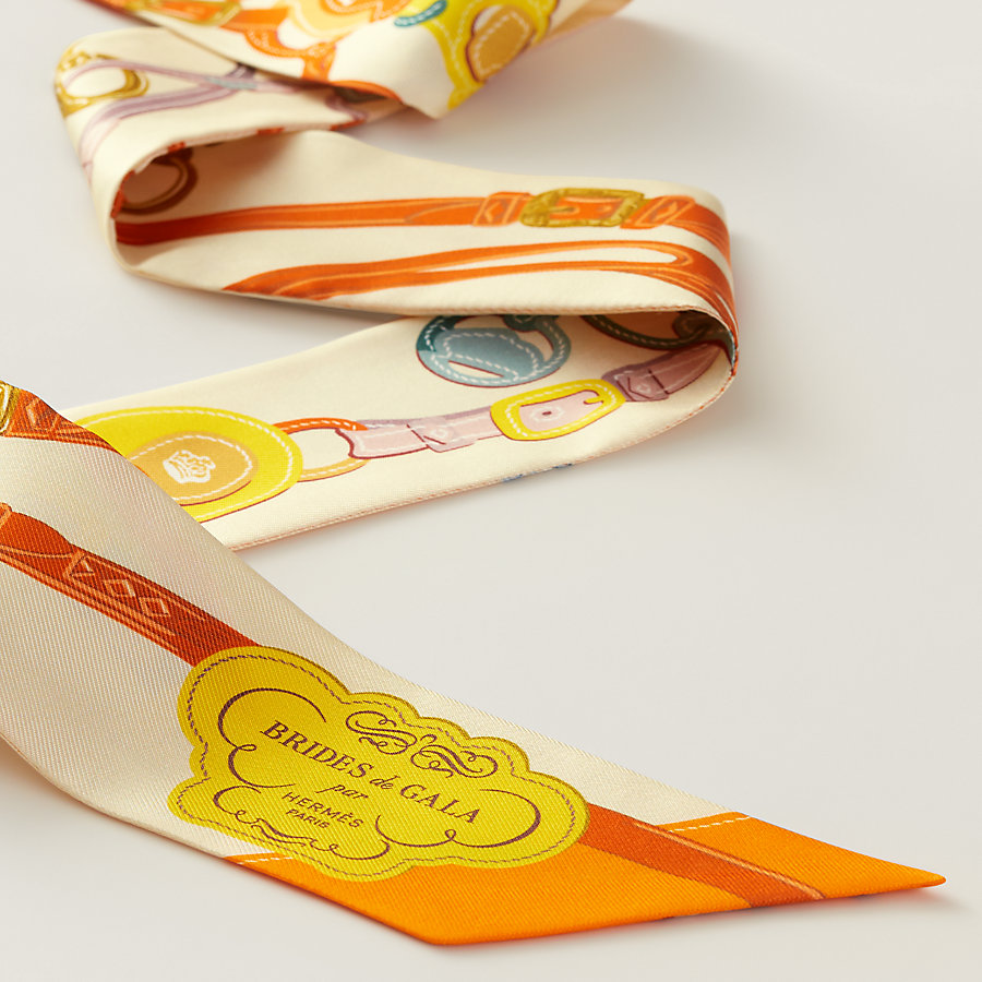 HERMES エルメス 23SS Twilly Brides De Gala Applique Pique ツイリー 