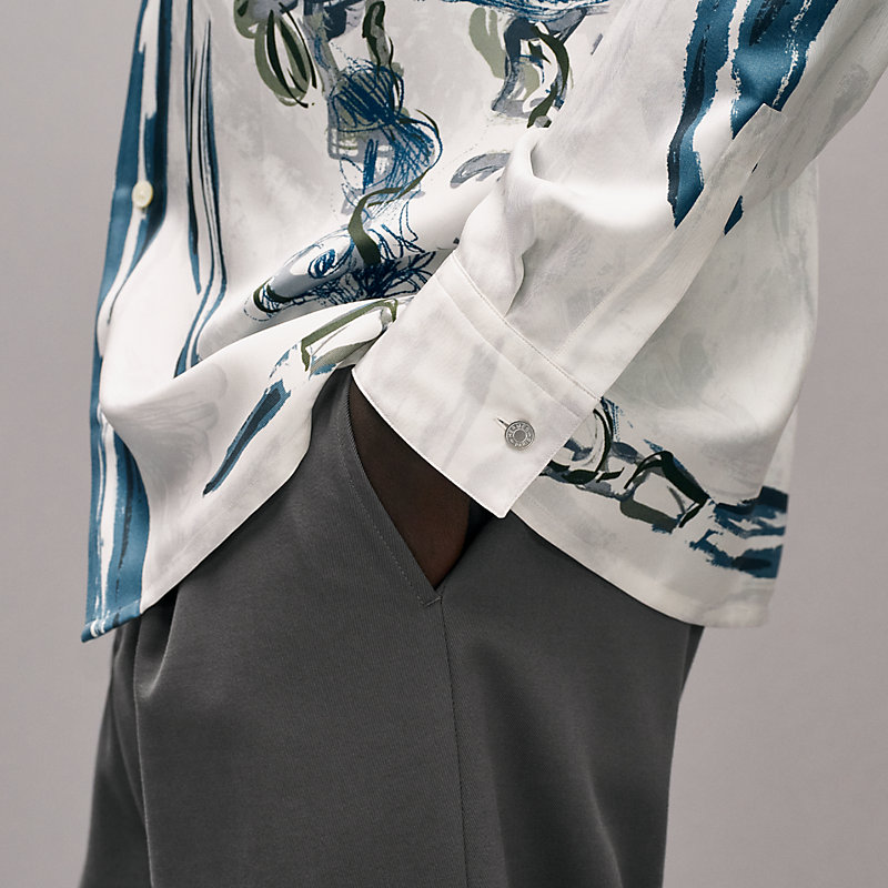 "Brides de Gala Brush" straight cut shirt with Louis collar, View: , view 5 of 5