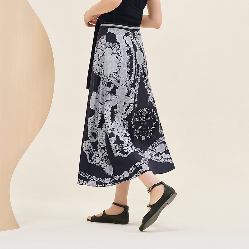 *静かに輝く、美しさの証*【HERMES】 Flared skirt Brides de Gala en Fleurs Esquisse