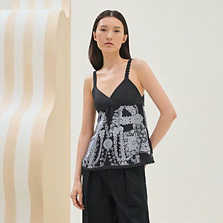 【HERMES】Brides de Gala en Fleurs twillaine nightgownドレス Brides de Gala en Fleurs