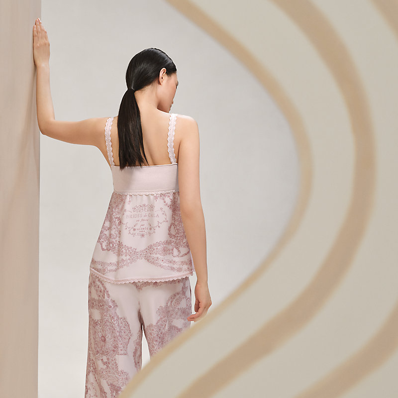 ワンピース HERMES \"Brides de Gala en Fleurs\" twillaine nightgown dress Brides de Gala en Fleurs