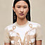 "Brides de Gala Gold" short-sleeve sweater, View: Worn, worn, view 4 of 5