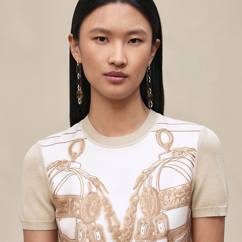 "Brides de Gala Gold" short-sleeve sweater