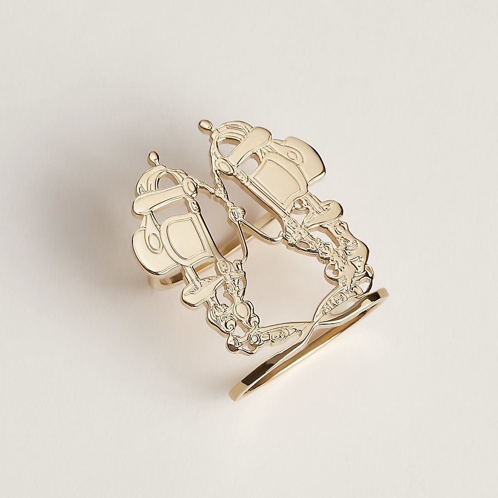 Hermès Scarf Ring Trio Gold Plated – SukiLux