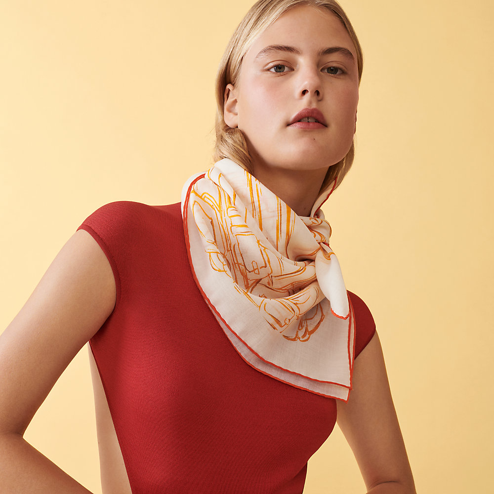 orange hermes scarf
