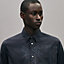 "Broderie cheval" straight cut shirt with Louis collar, View: Worn, worn, view 4 of 6
