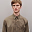 "Broderie cheval" straight cut shirt with Louis collar, View: Worn, worn, view 4 of 6
