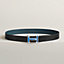 Brush belt buckle & Reversible leather strap 32 mm, view 1 of 2