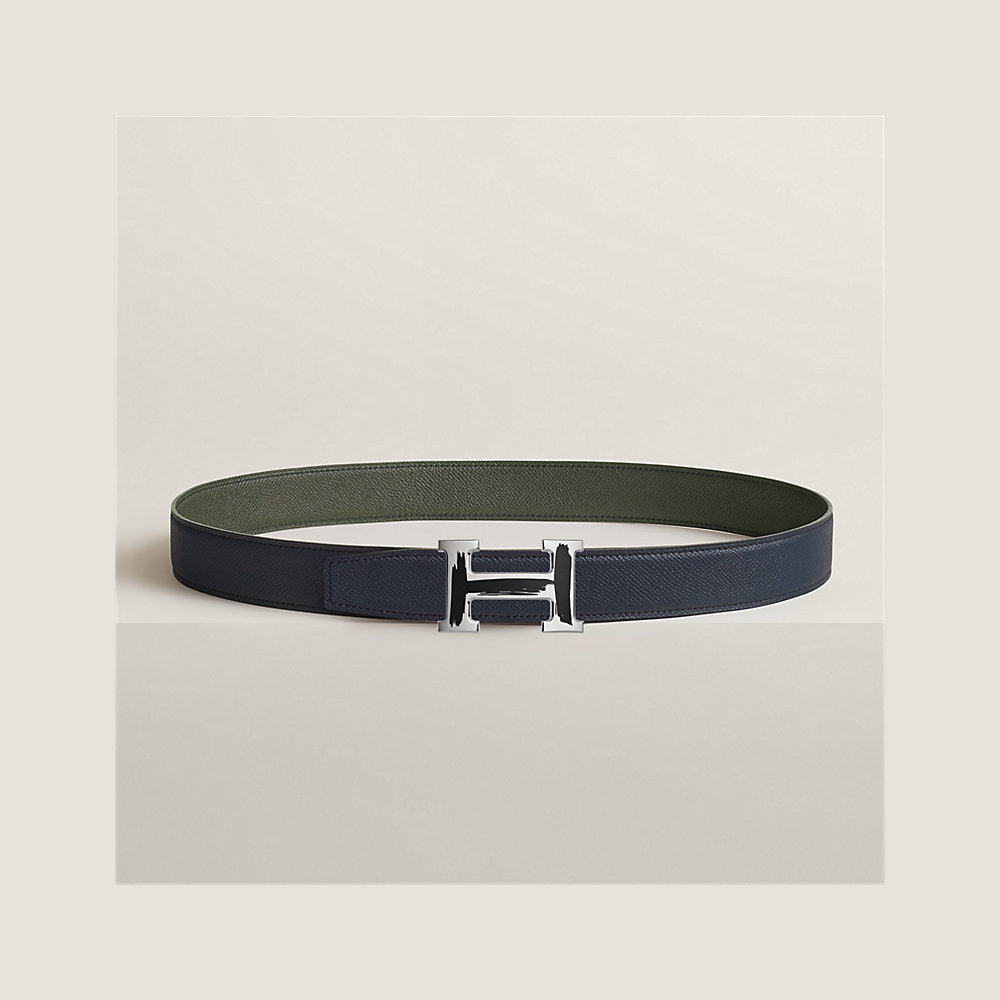 Brush belt buckle & Reversible leather strap 32 mm | Hermès Thailand