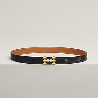 Bubble belt buckle & Hermès sur Mer reversible leather strap 24 mm 