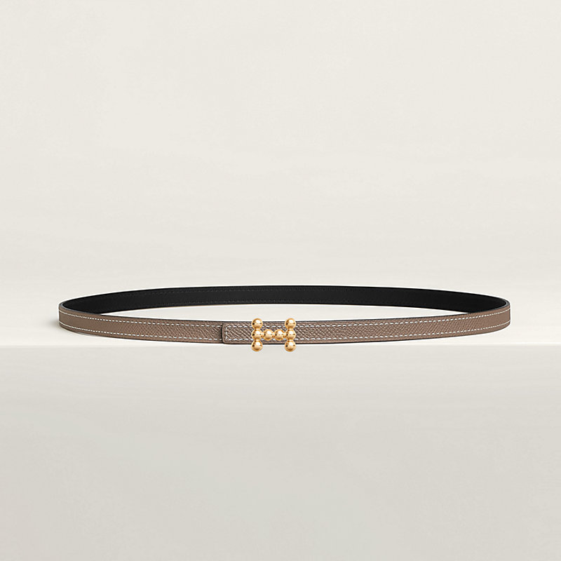 Bubble belt buckle & Reversible leather strap 13 mm