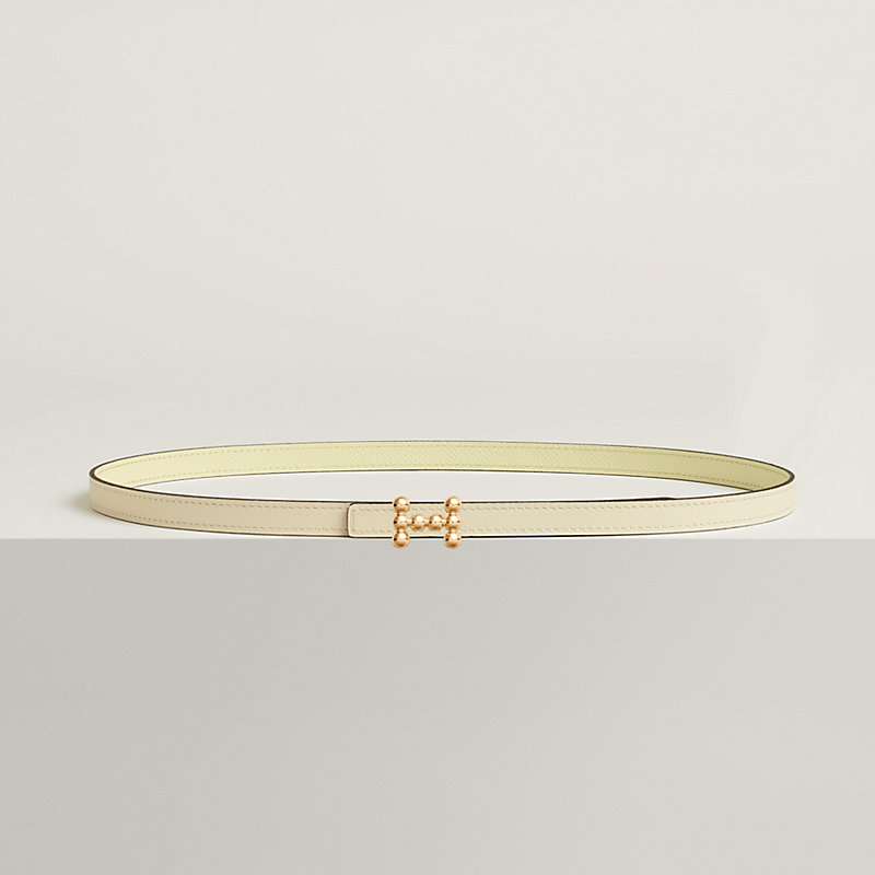 選べるカラー♪[HERMES] Bubbleバックル リバーシブル13mmベルト ベルトバックル 《ミニH》 & レザーベルト 《トレッフル》 13 mm