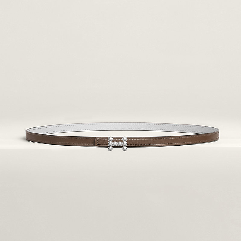 Bubble belt buckle & Reversible leather strap 13 mm