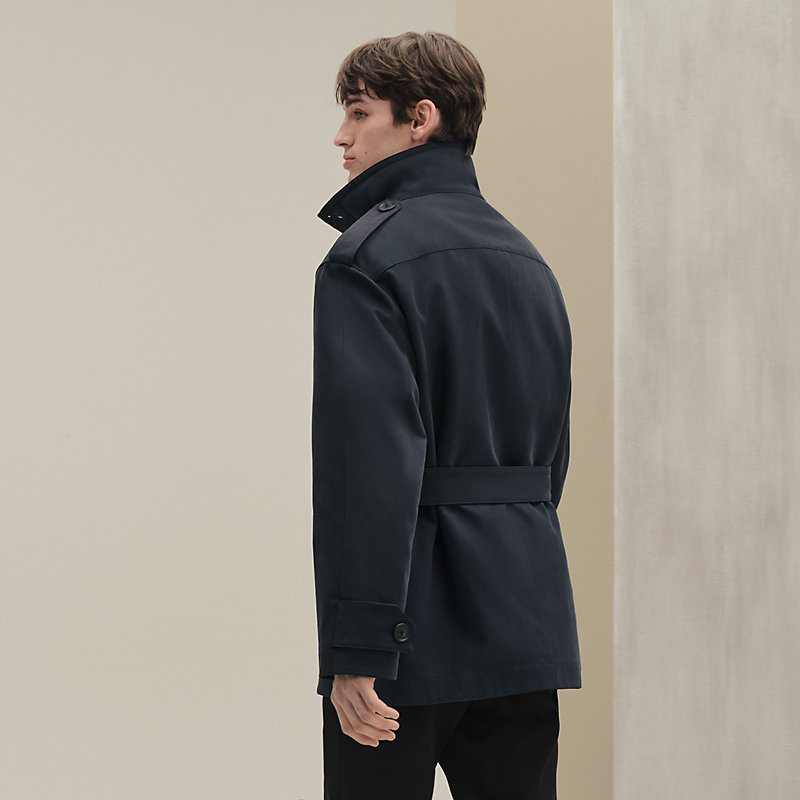 Buttoned short parka - Orange - 44 | Hermès USA