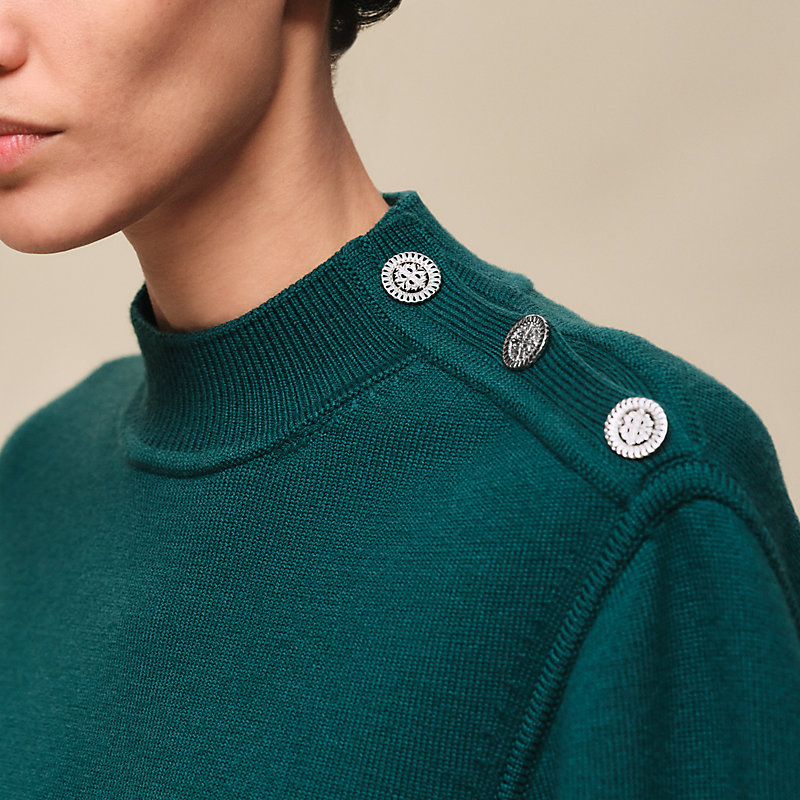 Buttoned sweater with "Ferronnerie" details