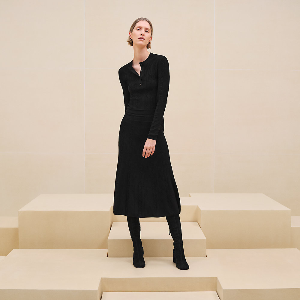 高級 HERMES エルメス 20aw カシミヤ混 ニット スカート - スカート
