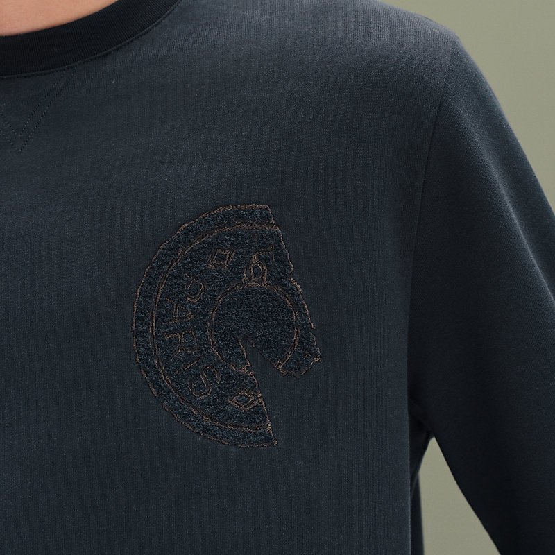C.D.S. crewneck sweater - Orange - ME | Hermès Canada C.D.S. crewneck sweater - Orange - ME | Hermès Canada